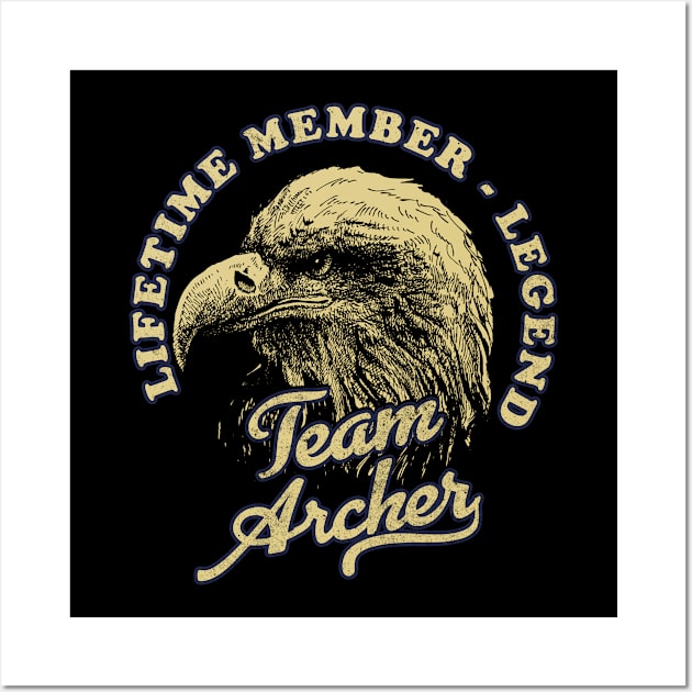 Archer Name - Lifetime Member Legend - Eagle Wall Art by Stacy Peters Art